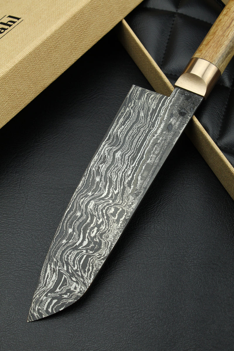 Damascus Santoku HK Beech
