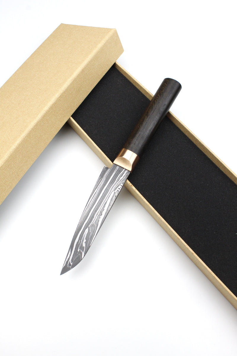 Petty Bog Oak Oval Damascus