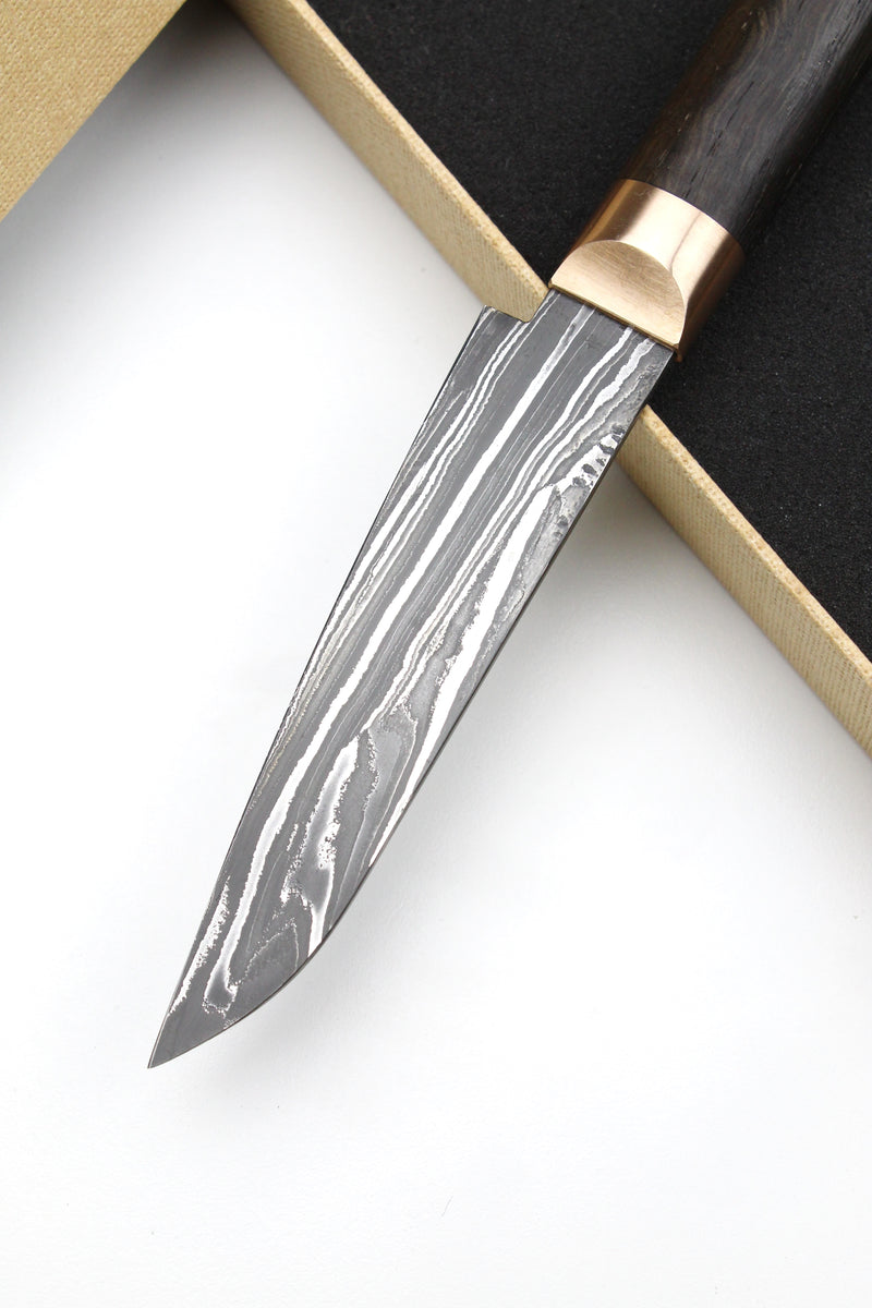 Petty Bog Oak Oval Damascus