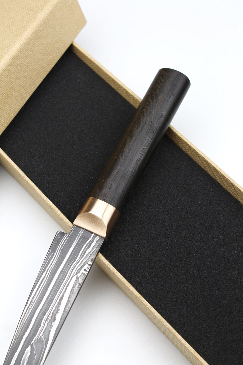 Petty Bog Oak Oval Damascus