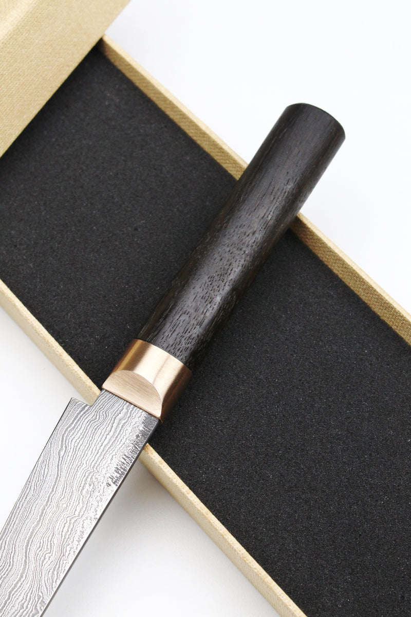 Petty Bog Oak Oval Damascus