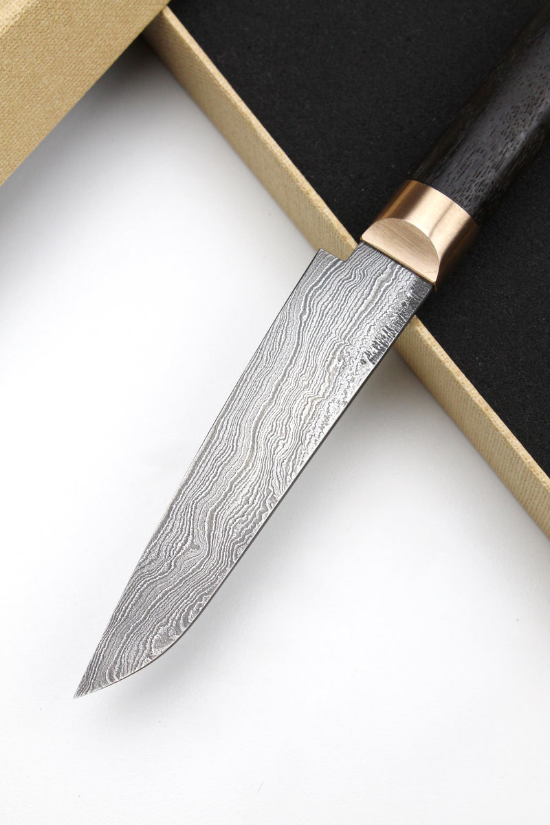 Petty Bog Oak Oval Damascus
