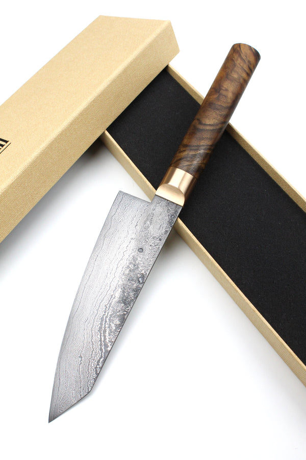 Damascus Santoku Walnut 500L