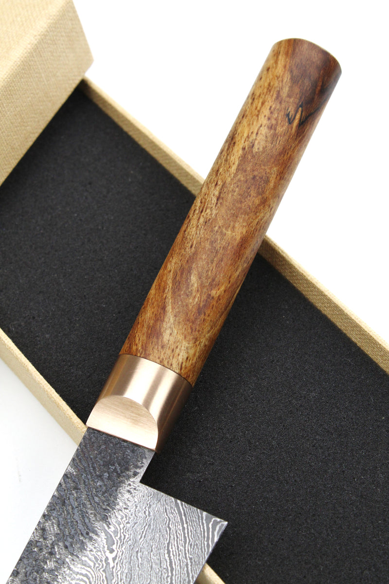 Damascus Santoku 320L Beech