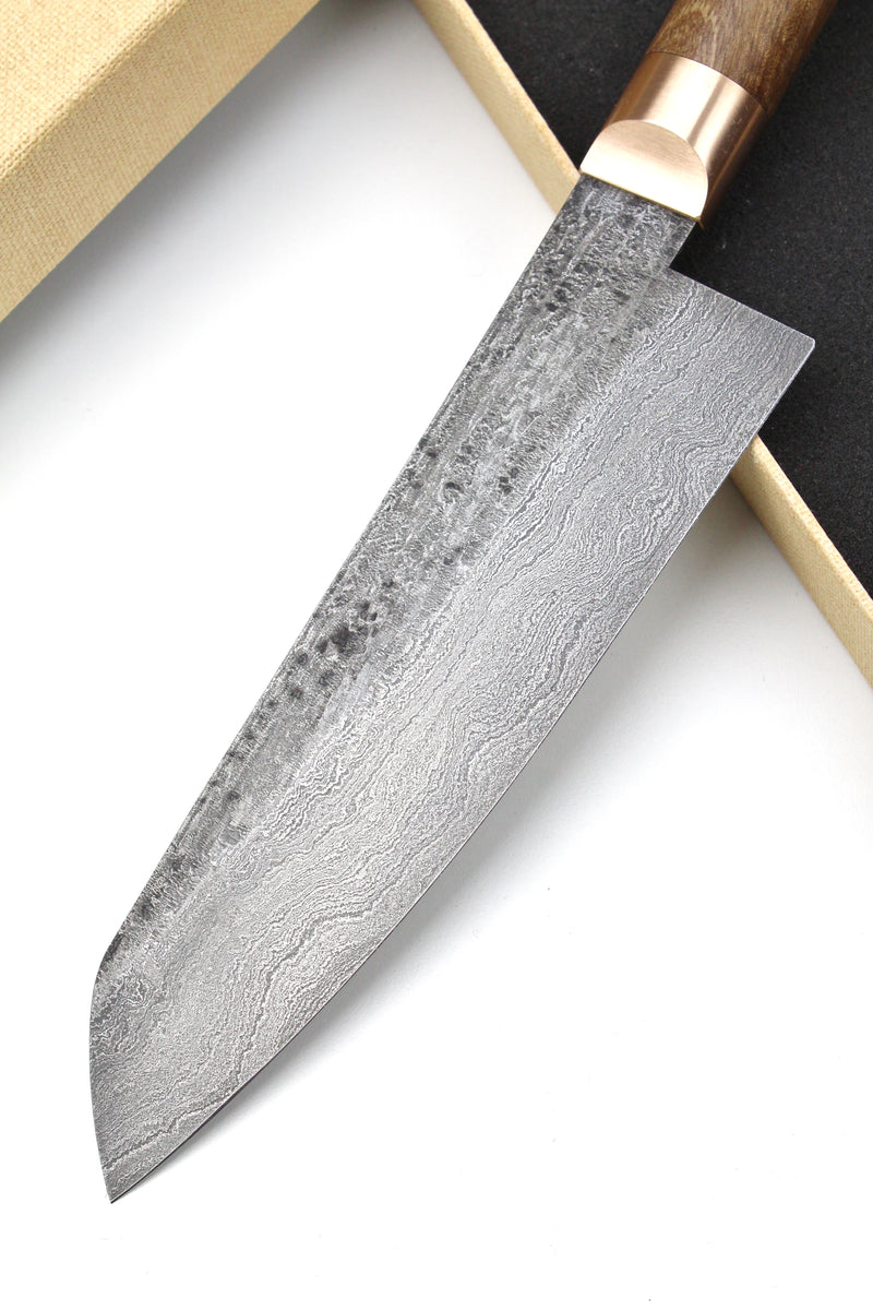 Damascus Santoku 500L Walnut