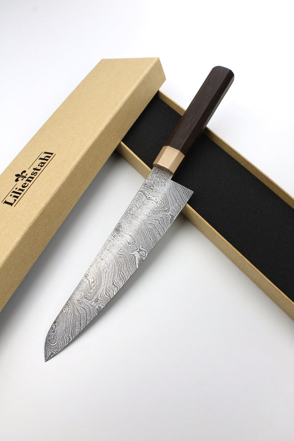 Gyuto Damascus Bog Oak