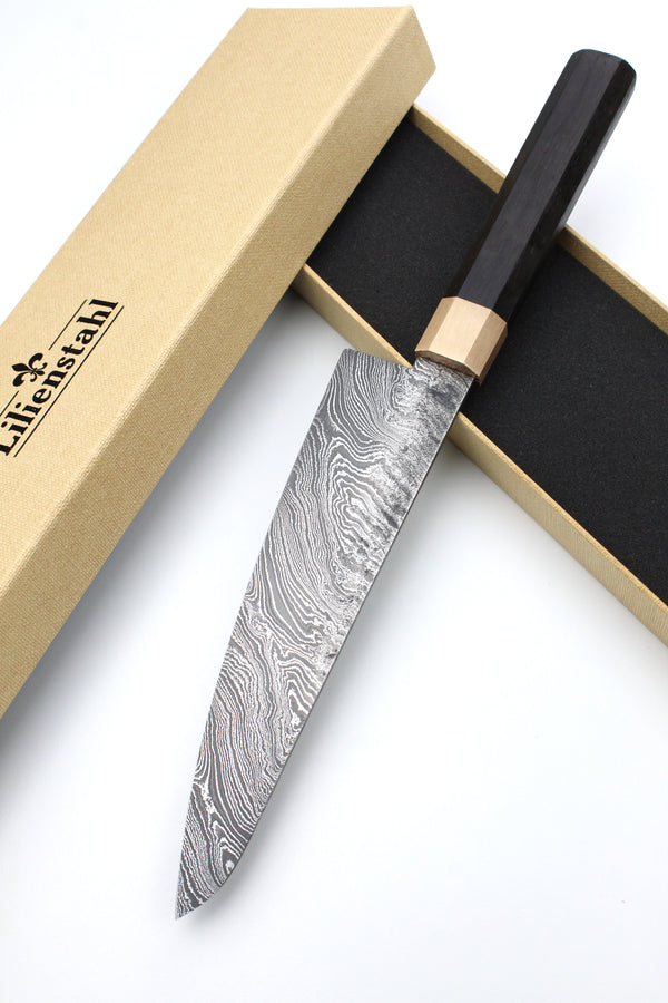 Gyuto Damascus Bog Oak