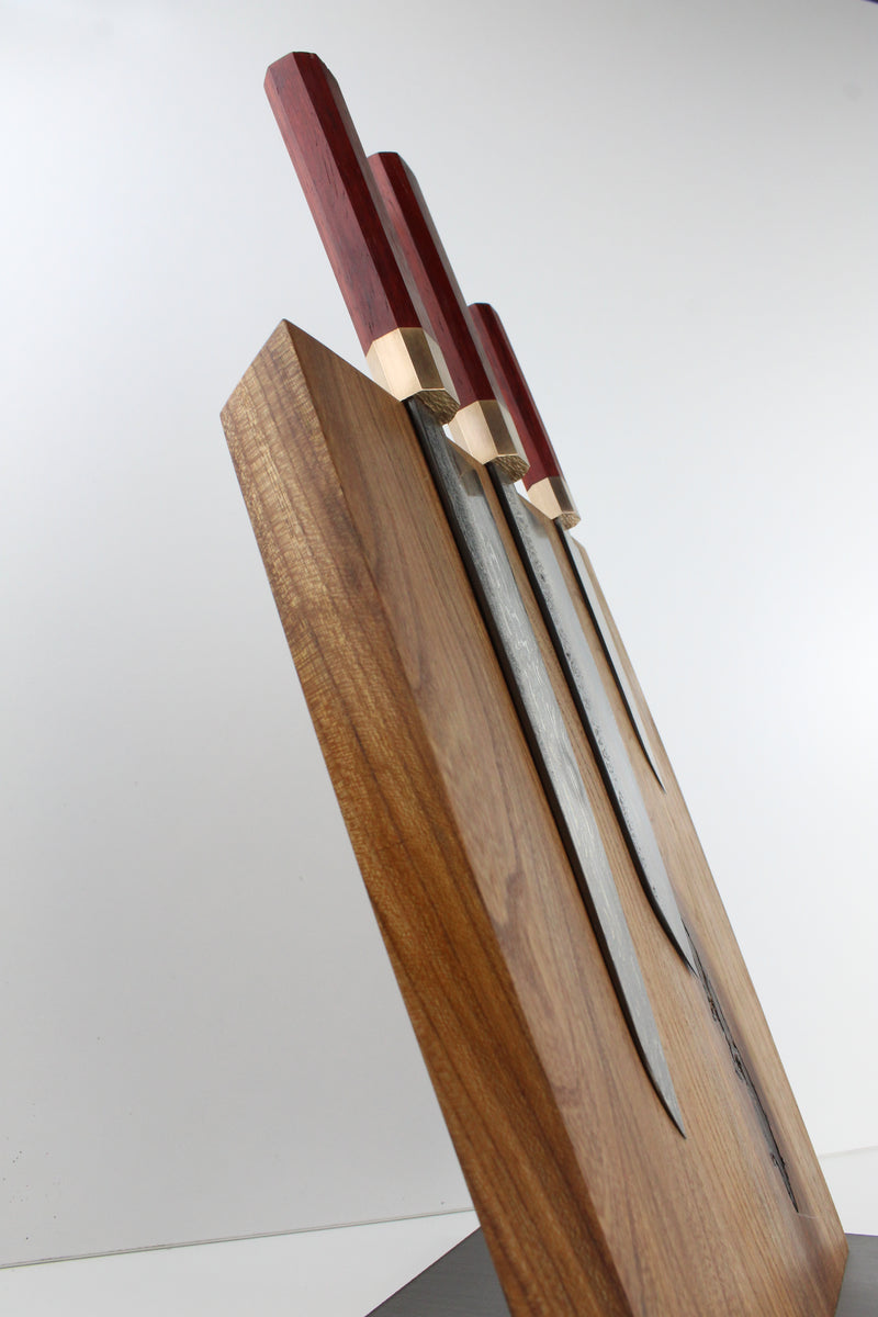 Premium Knife Set Octagonal Padouk