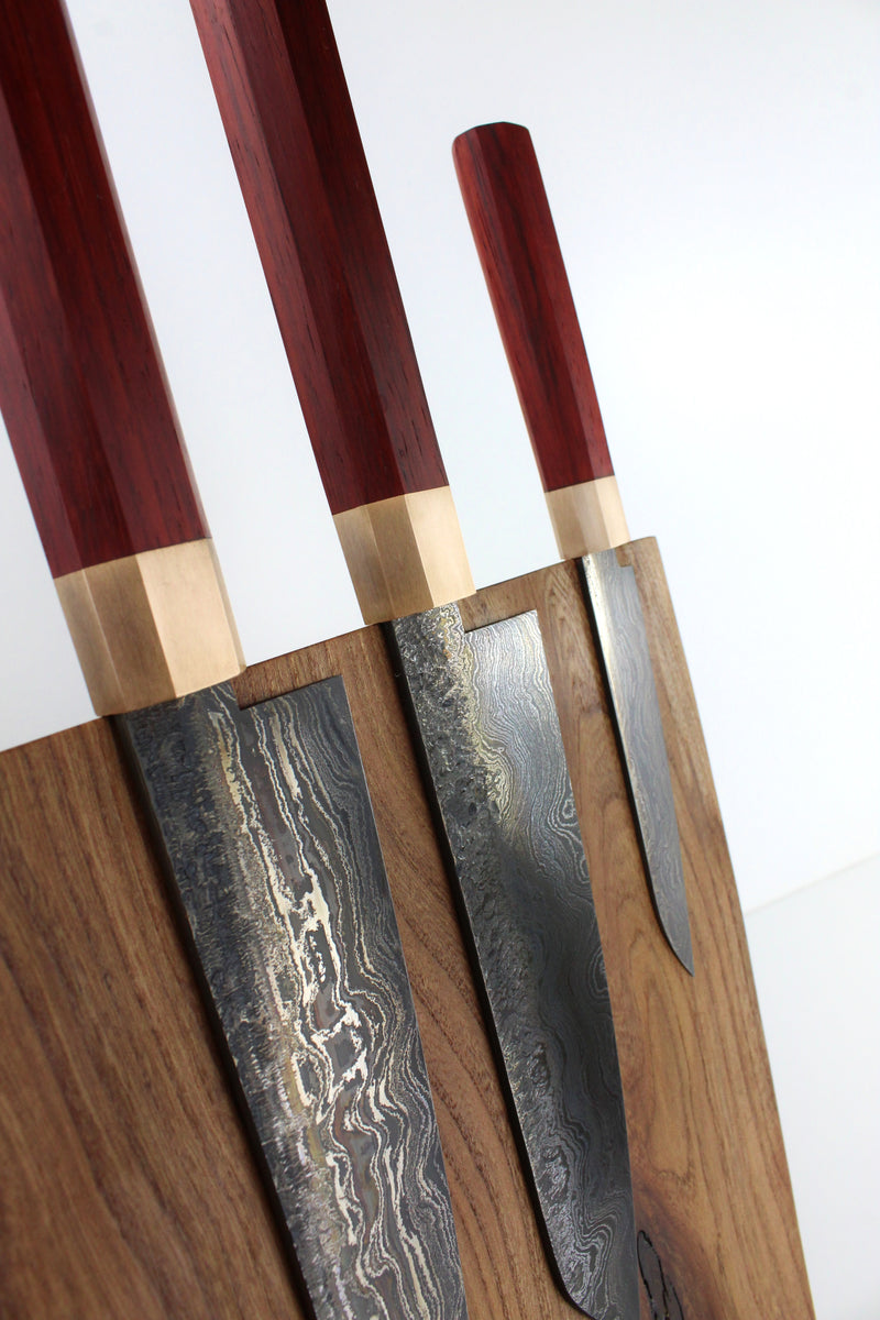 Premium Knife Set Octagonal Padouk