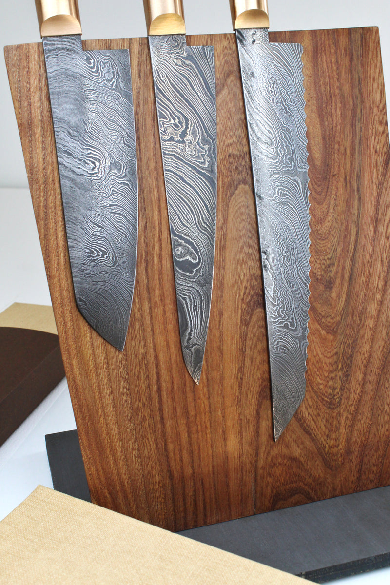 Premium Knife Set Oval Walnut