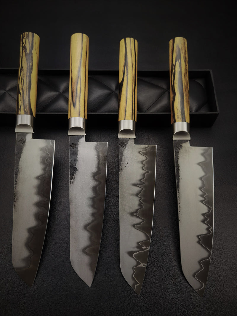 Black and white ebony Santoku limited